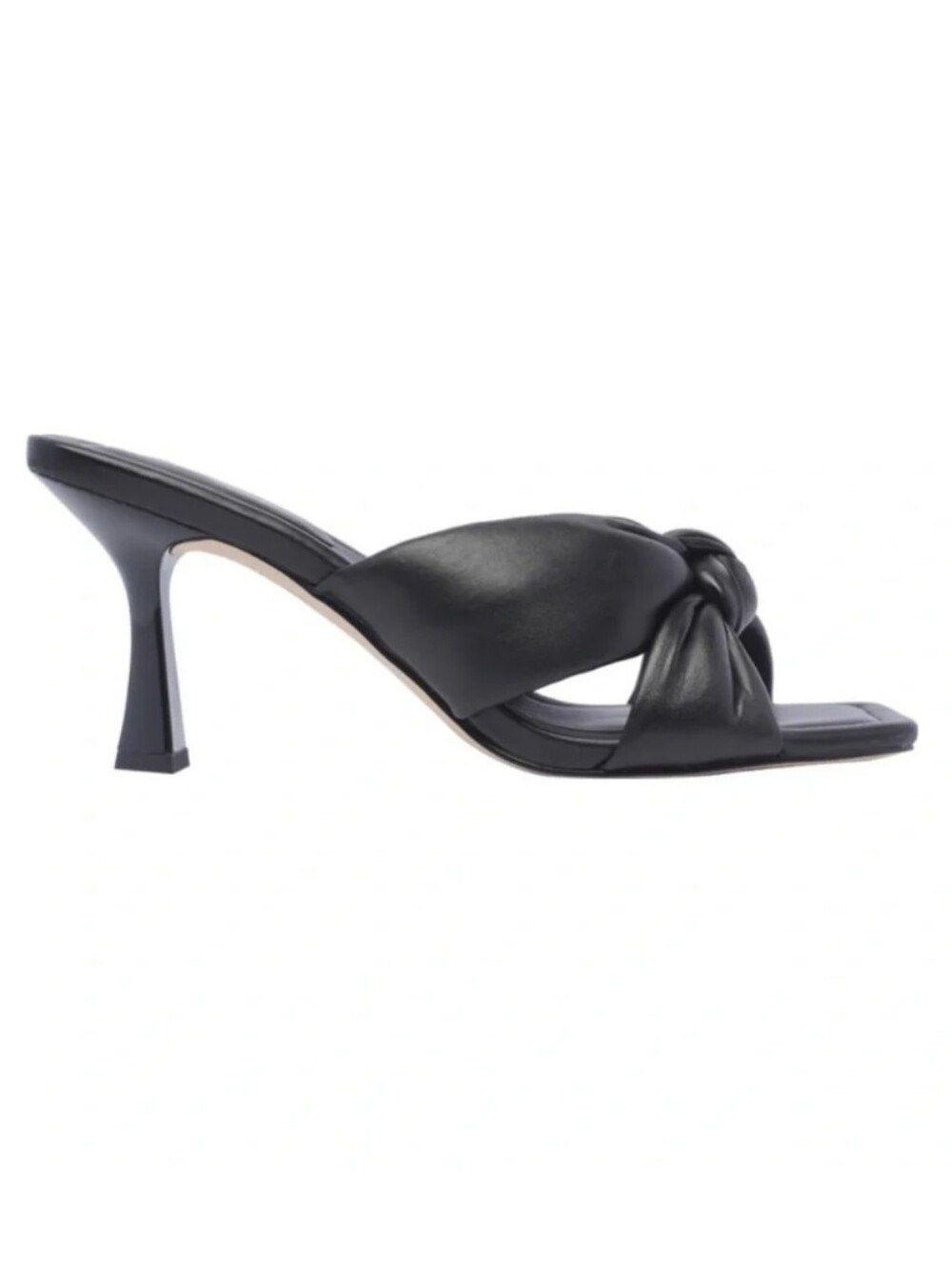 MICHAEL Michael Kors Black Knotted Square-Toe Mule Heels - Picture 2 of 5